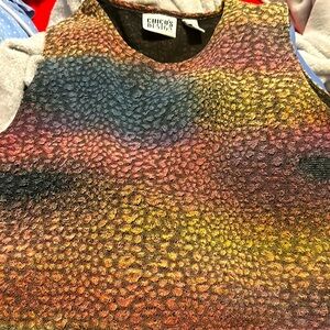 CHICO’S Design Sleeveless Multi Color Tank Top Scoop Neck Tank Top Size 1